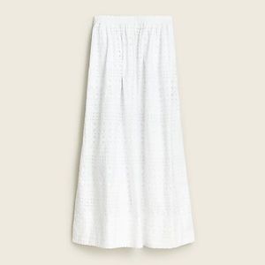 Jcrew Side-slit maxi skirt in eyelet AY651